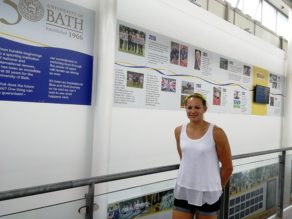 Sara Parfett at the Team Bath Sports Training Village