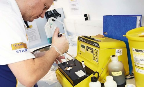 Jonathan Robinson in the lab - Photograph: Joby Sessions/Cycling Plus