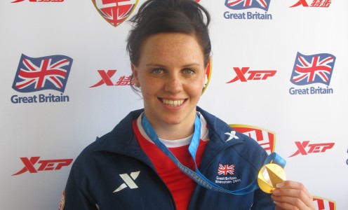 Jess Dickons pictured with her gold medal