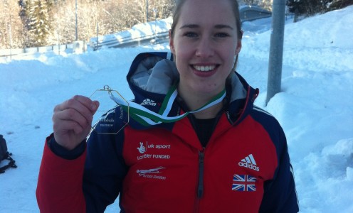 Lizzy Yarnold Skeleton Junior World Champion. Photo by TASS.