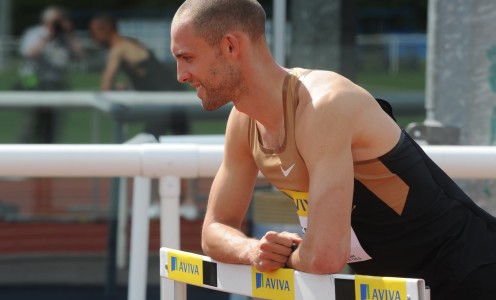 Dai Greene at the hurdles. Photo: Sam Farr