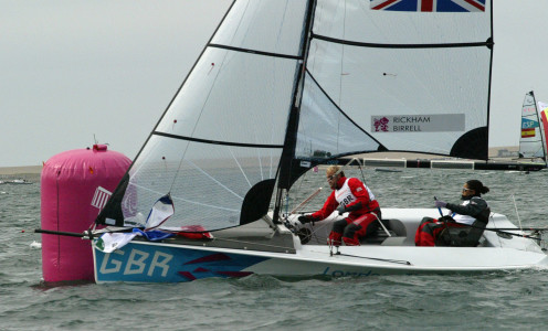 Paralympic Sailing Weymouth. Skud18. Niki Birrell/Alexandra Rickham. Photo: ParalympicGB