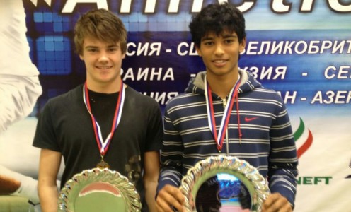 Butler and Agarwal Russia G3 Doubles win March 2013