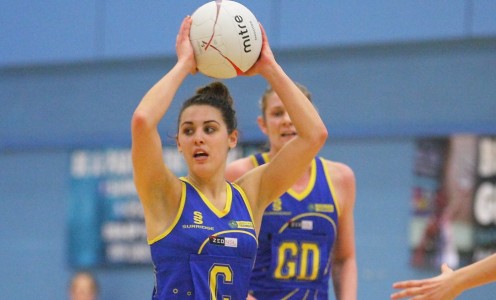 Mia Ritchie in action at Surrey Storm in Feb 2014 (photo: Gary Baker)