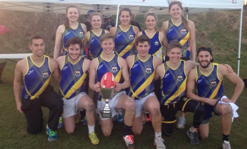 The Bath Hawks team which won the National Universities Mixed Touch title in 2015