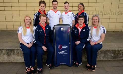 (Back, from left) Eleanor Furneaux, Marcus Wyatt, Tim Hull, Brogan Crowley, (front) Madelaine Smith, Chris Gray, Craig Thompson and Kim Murray are in the new Talent Squad