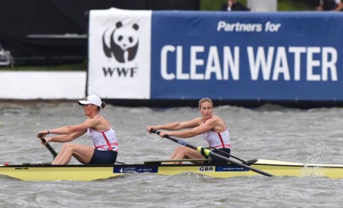 Heather Stanning and Helen Glover in women's pair semi-final action