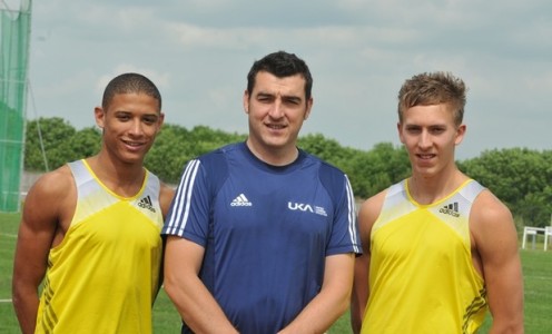 (From left) Leon Reid, coach James Hillier and David King. PICTURE: Bath Chronicle