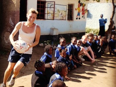 Grace McCatty taking part in the Zambia IDEALS project