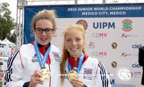 Eilidh Prise and Francesca Summers won women's relay gold at the 2015 Modern Pentathlon World Junior Championships