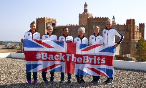 British Tennis tweeted this picture of the GB Federation Cup team including Anna Smith and Jocelyn Rae, February 2016