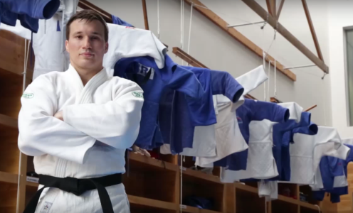 Jan Gosiewski in the Team Bath Judo Dojo