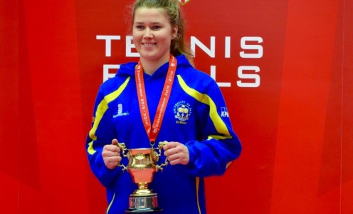 Emma Hurst won the BUCS women's singles tennis title in March 2016