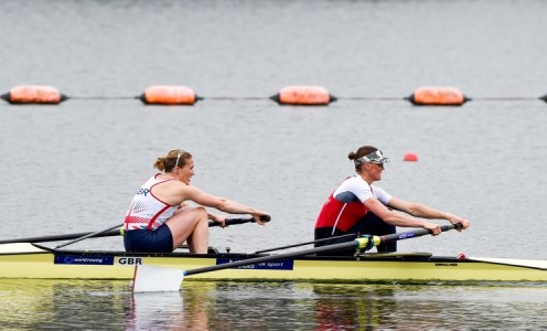 Helen Glover and Heather Stanning won the GB Rowing Team Olympic Trials in 2016