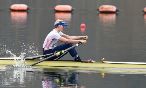 Vicky Thornley on her way to victory at the GB Rowing Team Olympic Trials. PICTURES: Peter Spurrier / Intersport Images