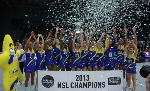 Team Bath Netball Superleague winners 2013