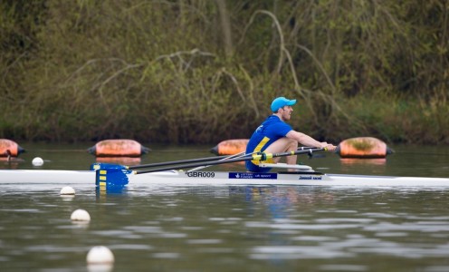 University of Bath student Nick Bell in action at the GB Rowing Team World Trials, April 2016. PICTURE: Peter Spurrier/Intersport Images