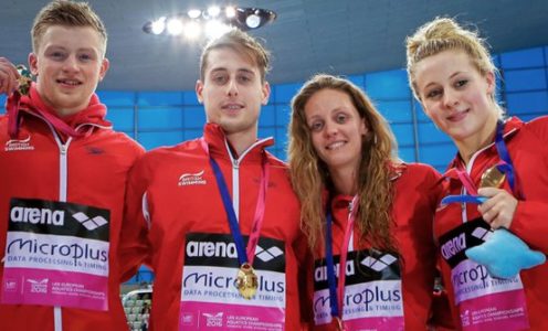 Adam Peaty, Chris Walker-Hebborn, Fran Halsall and Siobhan-Marie O'Connor won mixed relay gold at the 2016 European Swimming Championships