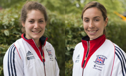 Kate French and Samantha Murray of Pentathlon GB, May 2016