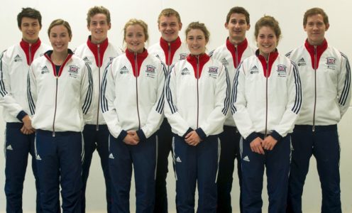 (From left) Joe Choong, Samantha Murray, Sam Curry, Freyja Prentice, Joe Evans, Joanna Muir, Jamie Cooke, Kate French and Tom Toolis have been selected for the 2016 Modern Pentathlon World Championships