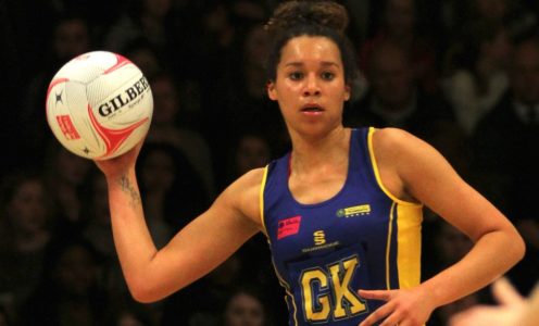 Samantha Cook in action for Team Bath Netball, February 2016. PICTURE: David Roper for Matchtight