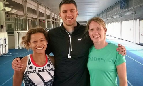 Jazmin Sawyers, Andrew Pozzi and Eilidh Doyle return to training after qualifying for the Rio 2016 Olympic Games