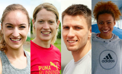 (From left) Emily Diamond, Eilidh Doyle, Andrew Pozzi and Jazmin Sawyers have been selected for the Rio 2016 Olympic Games