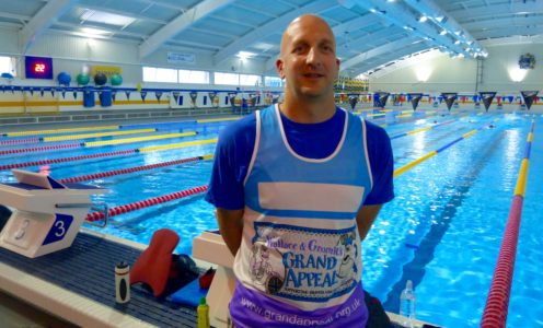 Swimming coach Mark Skimming is raising money for The Grand Appeal