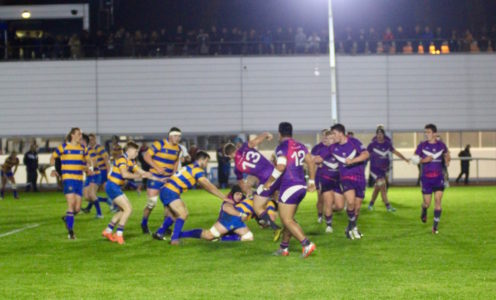 Action from University of Bath v Loughborough University in BUCS Super Rugby, October 2016