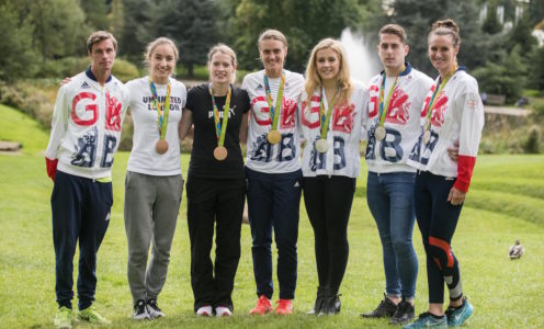 Paul Blake, Emily Diamond, Eilidh Doyle, Heather Stanning, Siobhan-Marie O'Connor, Chris Walker-Hebborn and Jazz Carlin. Rio 2016 Olympic & Paralympic medallist celebrations, October 12 2016. PICTURE: Clare Green for Matchtight