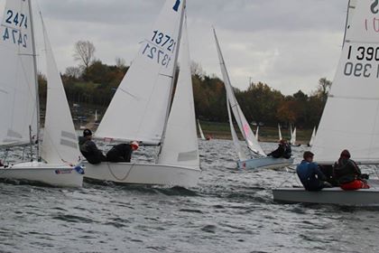 Matt Lulham-Robinson and Ellie Devereux (13721) won the Slow Handicap category at the BUCS Fleet Racing Championships in November 2016