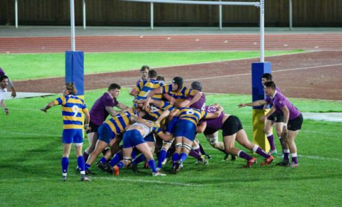 Action from University of Bath v Durham in BUCS Super Rugby, November 2016