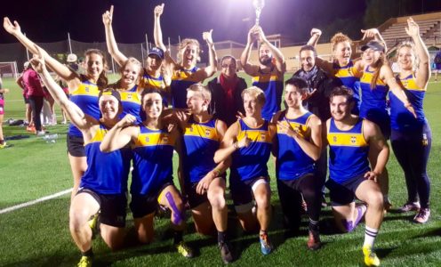 The University of Bath Hawks touch rugby team won the Mallorca Touch International Mixed Tournament in November 2016