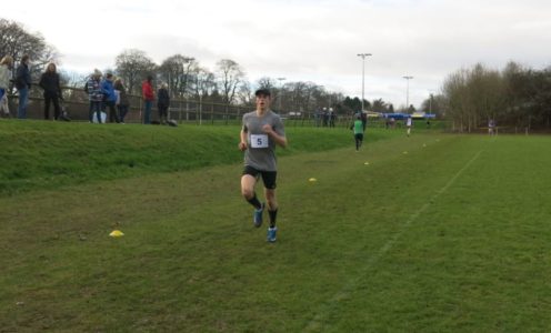 Sam Curry on his way to victory in the first Pentathlon GB national ranking competition of 2017 at the University of Bath