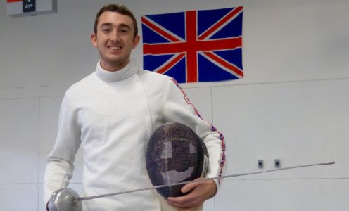 University of Bath student Tom Edwards was confirmed as number one epee fencer in Britain in January 2017