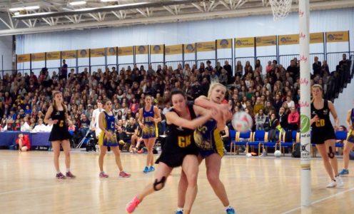 Chelsea Lewis in action for Team Bath Netball against Wasps