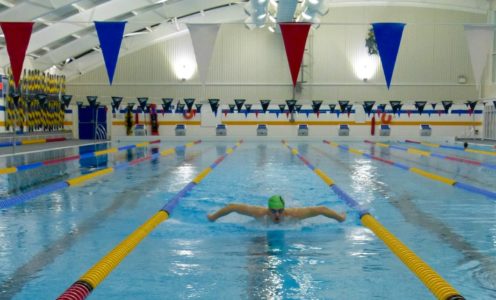 James Guy swimming in the London 2012 Legacy Pool, January 2017