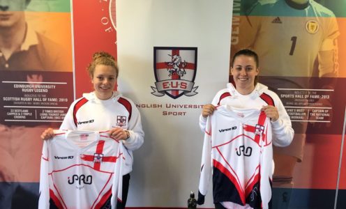 Emily Donovan and Florence Fyfe represented England Universities in women's football at the 2017 Home Nations tournament