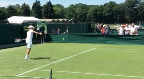 Liam Broady at Wimbledon qualifying, June 2017