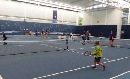 The University of Bath hosted a mini tennis tournament for Year 3 and 4 pupils in June 2017