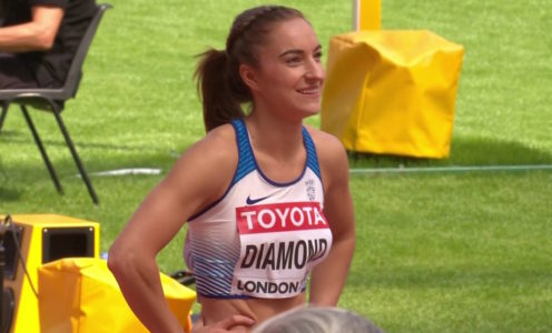 Emily Diamond at the London 2017 IAAF World Championships