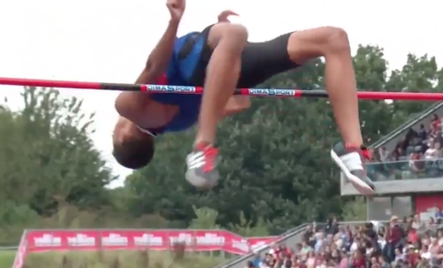 Team Bath high jump star Tom Gale finished third at the Muller Grand Prix in Birmingham, August 2017