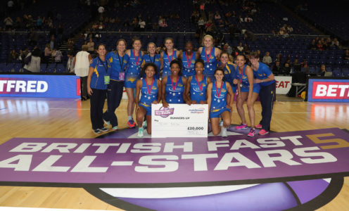 Team Bath Netball won £20,000 after finishing as runners-up in the inaugural British Fast5 All-Stars Championship in September 2017