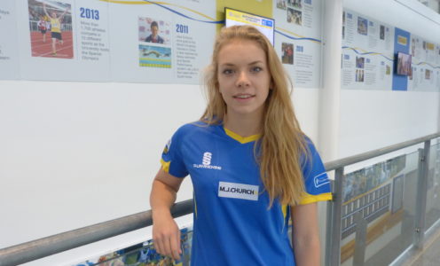 MJ Church ambassador and University of Bath swimmer Anna Hopkin