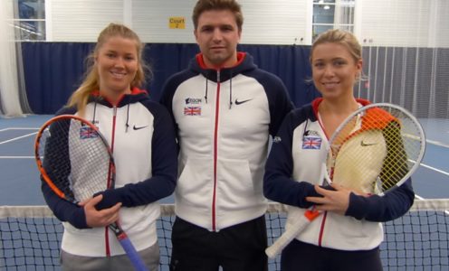 Emma Hurst, Barry Scollo and Pippa Horn are representing Great Britain at the 2017 Master’U BNP Paribas tennis tournament in France