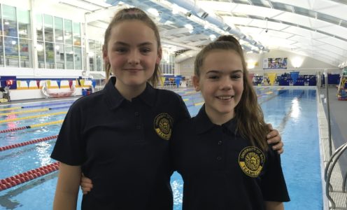 Megan Pyke and Sophie Sandberg of Team Bath Synchro Club, November 2017