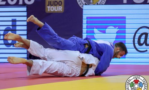 Ben Fletcher on his way to winning the first Grand Prix gold medal of his judo career in Tunis, January 2018