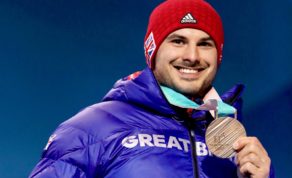 Great Britain's Dom Parsons with his Olympic Winter Games bronze. He will be the official Olympic Day Run starter.