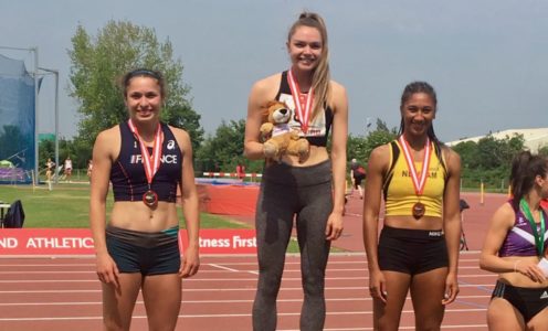 Chari Hawkins won gold at the 2018 England Athletics Combined Events Championships