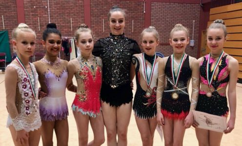 City of Bath Rhythmic Gymnastics Club at the Welsh Championships in May 2018